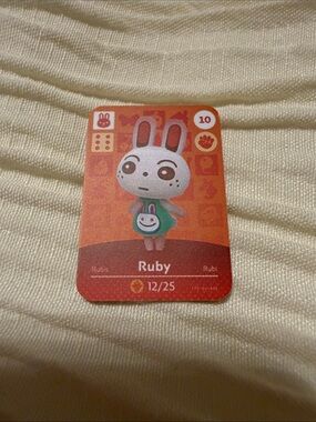 Ruby Animal Crossing Amiibo Card Unofficial Villager NFC
